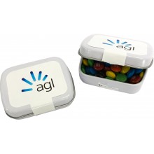 Small Rectangle Tin filled with M&Ms 30g *Plastic Free*